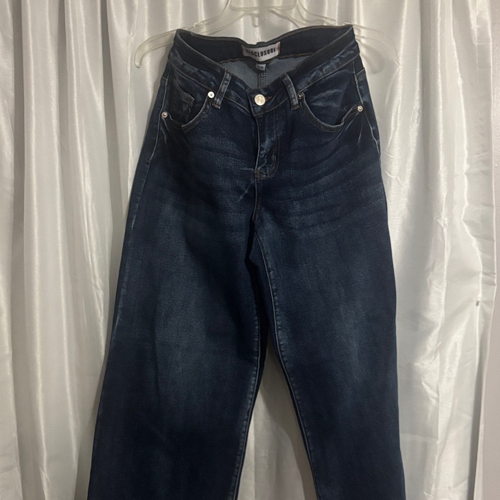 Zara Dark Blue Straight Leg Jeans